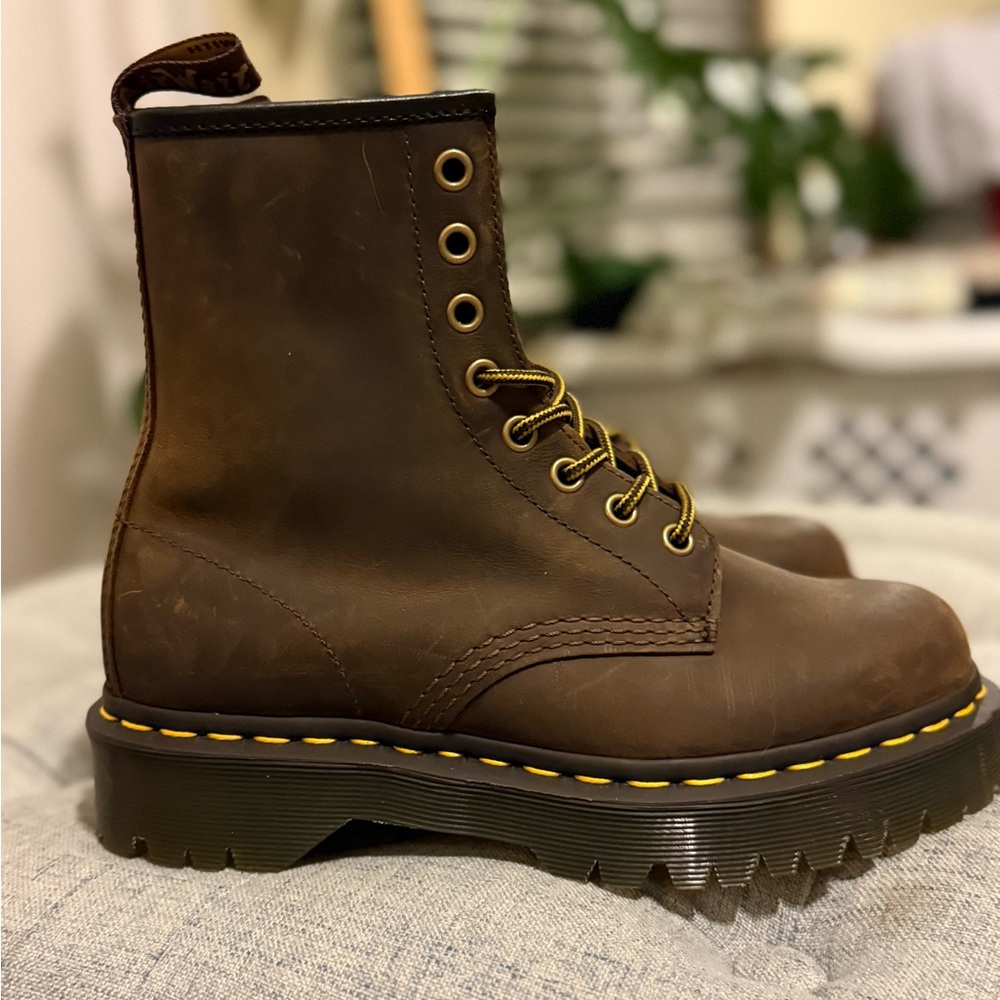 NEW💎Dr. Martens 1460 Bex Dark Brown Leather Boots 5 *AirWalk Bouncy Retail $180 - Picture 7 of 9